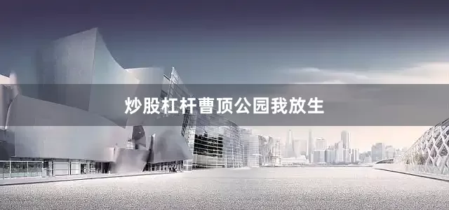 炒股杠杆曹顶公园我放生